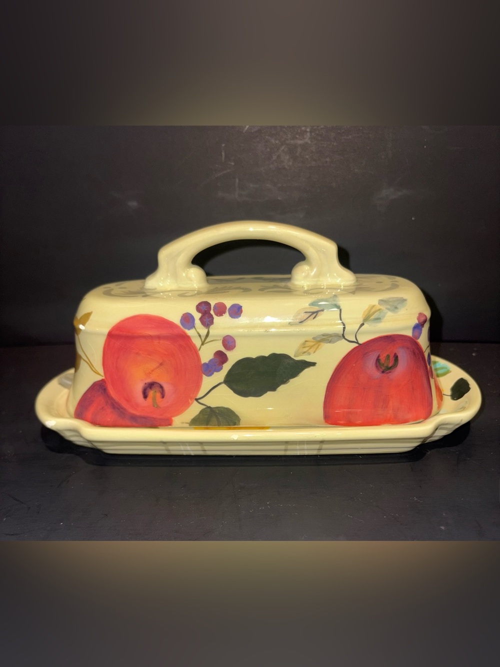 Tracy Porter Fruitful Tapestry Ceramic Platter - vintage